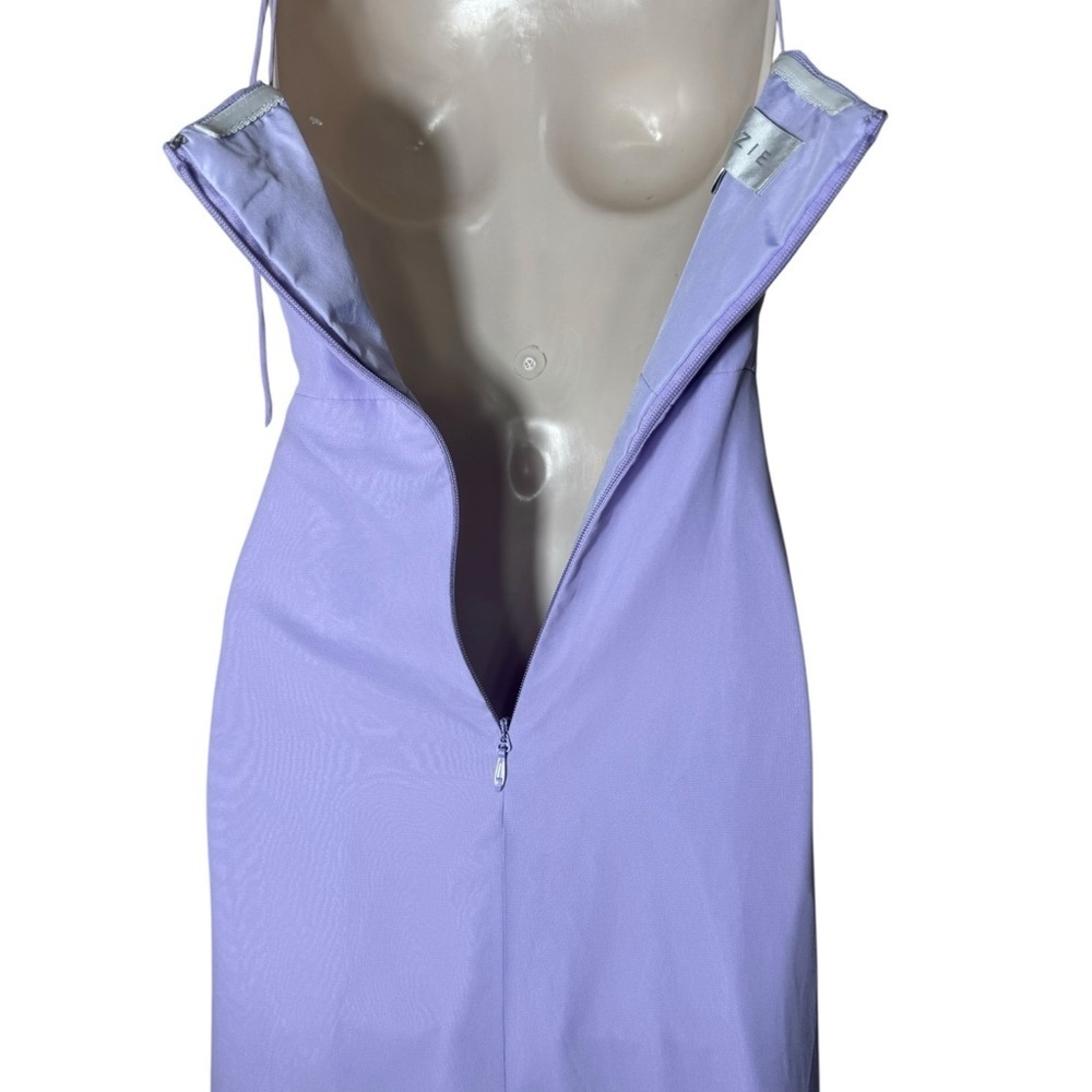 Azazie Mady purple chiffon women maxi Dress size A8 - Picture 11 of 16